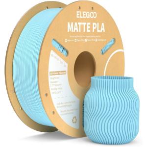imageELEGOO Matte PLA Filament Matte White 2KG 175mm 3D Printer Filament Dimensional Accuracy  002mm 2pcs 1kg Carboard Spool 22lbs for Most FDM 3D PrintersIce Blue