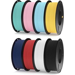 imageELEGOO Matte PLA Filament Matte White 2KG 175mm 3D Printer Filament Dimensional Accuracy  002mm 2pcs 1kg Carboard Spool 22lbs for Most FDM 3D Printers8250g BlackWhiteRuby RedNavy BlueTeal GreenSunshine YellowIce BlueSakura Pink