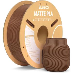 imageELEGOO Matte PLA Filament Matte White 2KG 175mm 3D Printer Filament Dimensional Accuracy  002mm 2pcs 1kg Carboard Spool 22lbs for Most FDM 3D PrintersEarth Brown