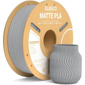 imageELEGOO Matte PLA Filament Matte White 2KG 175mm 3D Printer Filament Dimensional Accuracy  002mm 2pcs 1kg Carboard Spool 22lbs for Most FDM 3D PrintersSlate Gray