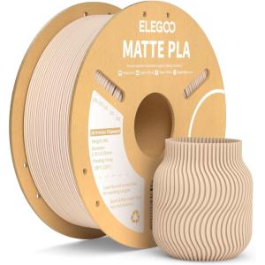 imageELEGOO Matte PLA Filament Matte White 2KG 175mm 3D Printer Filament Dimensional Accuracy  002mm 2pcs 1kg Carboard Spool 22lbs for Most FDM 3D PrintersBeige