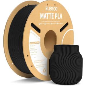 imageELEGOO Matte PLA Filament Matte White 2KG 175mm 3D Printer Filament Dimensional Accuracy  002mm 2pcs 1kg Carboard Spool 22lbs for Most FDM 3D PrintersBlack