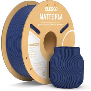 imageELEGOO Matte PLA Filament Matte White 2KG 175mm 3D Printer Filament Dimensional Accuracy  002mm 2pcs 1kg Carboard Spool 22lbs for Most FDM 3D PrintersNavy Blue