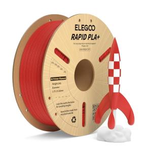 imageELEGOO Rapid PLA Plus Filament 175mm Black ampamp White 2KG PLA 3D Printer Filament for 600 mms High Speed Printing Dimensional Accuracy  002 mm 2 Pack 1kg Spool22lbs1kg Red
