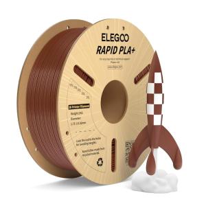 imageELEGOO Rapid PLA Plus Filament 175mm Black ampamp White 2KG PLA 3D Printer Filament for 600 mms High Speed Printing Dimensional Accuracy  002 mm 2 Pack 1kg Spool22lbs1kg Brown