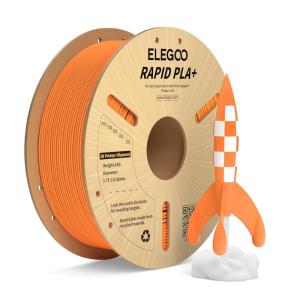 imageELEGOO Rapid PLA Plus Filament 175mm Black ampamp White 2KG PLA 3D Printer Filament for 600 mms High Speed Printing Dimensional Accuracy  002 mm 2 Pack 1kg Spool22lbs1kg Orange