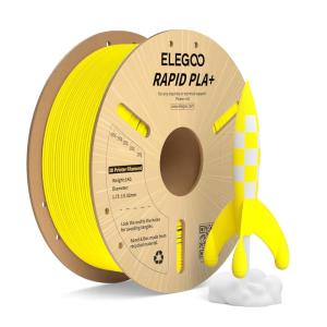 imageELEGOO Rapid PLA Plus Filament 175mm Black ampamp White 2KG PLA 3D Printer Filament for 600 mms High Speed Printing Dimensional Accuracy  002 mm 2 Pack 1kg Spool22lbs1kg Yellow