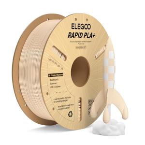 imageELEGOO Rapid PLA Plus Filament 175mm Black ampamp White 2KG PLA 3D Printer Filament for 600 mms High Speed Printing Dimensional Accuracy  002 mm 2 Pack 1kg Spool22lbs1kg Beige
