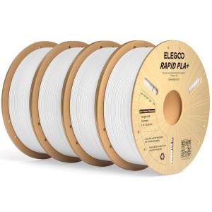 imageELEGOO Rapid PLA Plus Filament 175mm Black ampamp White 2KG PLA 3D Printer Filament for 600 mms High Speed Printing Dimensional Accuracy  002 mm 2 Pack 1kg Spool22lbs41kg White
