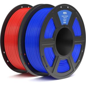 imageELEGOO PETG Filament 175mm Black 3KG 3D Printer Filament Dimensional Accuracy  002 mm 3kg Large Spool66lbs Fits for Most FDM 3D PrintersPetg Red  Blue