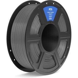 imageELEGOO PETG Filament 175mm Black 3KG 3D Printer Filament Dimensional Accuracy  002 mm 3kg Large Spool66lbs Fits for Most FDM 3D PrintersPetg Space Gray
