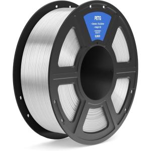imageELEGOO PETG Filament 175mm Black 3KG 3D Printer Filament Dimensional Accuracy  002 mm 3kg Large Spool66lbs Fits for Most FDM 3D PrintersPetg Transparent