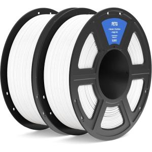 imageELEGOO PETG Filament 175mm Black 3KG 3D Printer Filament Dimensional Accuracy  002 mm 3kg Large Spool66lbs Fits for Most FDM 3D PrintersPetg White 2kg