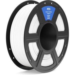 imageELEGOO PETG Filament 175mm Black 3KG 3D Printer Filament Dimensional Accuracy  002 mm 3kg Large Spool66lbs Fits for Most FDM 3D PrintersPetg White