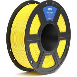 imageELEGOO PETG Filament 175mm Black 3KG 3D Printer Filament Dimensional Accuracy  002 mm 3kg Large Spool66lbs Fits for Most FDM 3D PrintersPetg Yellow