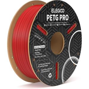 imageELEGOO PETG Filament 175mm Black 3KG 3D Printer Filament Dimensional Accuracy  002 mm 3kg Large Spool66lbs Fits for Most FDM 3D PrintersRed