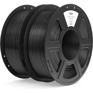 imageELEGOO PLA Filament 175mm White 1KG High Toughness PLA Plus 3D Printer Filament Dimensional Accuracy  002mm 1kg Spool22lbs Fits for Most FDM 3D Printers2pcs Black