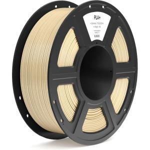 imageELEGOO PLA Filament 175mm White 1KG High Toughness PLA Plus 3D Printer Filament Dimensional Accuracy  002mm 1kg Spool22lbs Fits for Most FDM 3D PrintersBeige