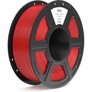 imageELEGOO PLA Filament 175mm White 1KG High Toughness PLA Plus 3D Printer Filament Dimensional Accuracy  002mm 1kg Spool22lbs Fits for Most FDM 3D PrintersTrue Red