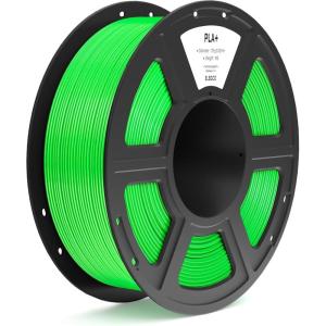 imageELEGOO PLA Filament 175mm White 1KG High Toughness PLA Plus 3D Printer Filament Dimensional Accuracy  002mm 1kg Spool22lbs Fits for Most FDM 3D PrintersNeon Green