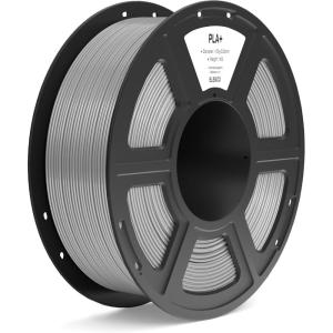 imageELEGOO PLA Filament 175mm White 1KG High Toughness PLA Plus 3D Printer Filament Dimensional Accuracy  002mm 1kg Spool22lbs Fits for Most FDM 3D PrintersGray
