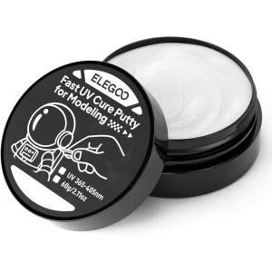 imageELEGOO UV Putty for Modeling 365405 mm UV Light Fast Curing Clay for Miniature Model Repair White 60g