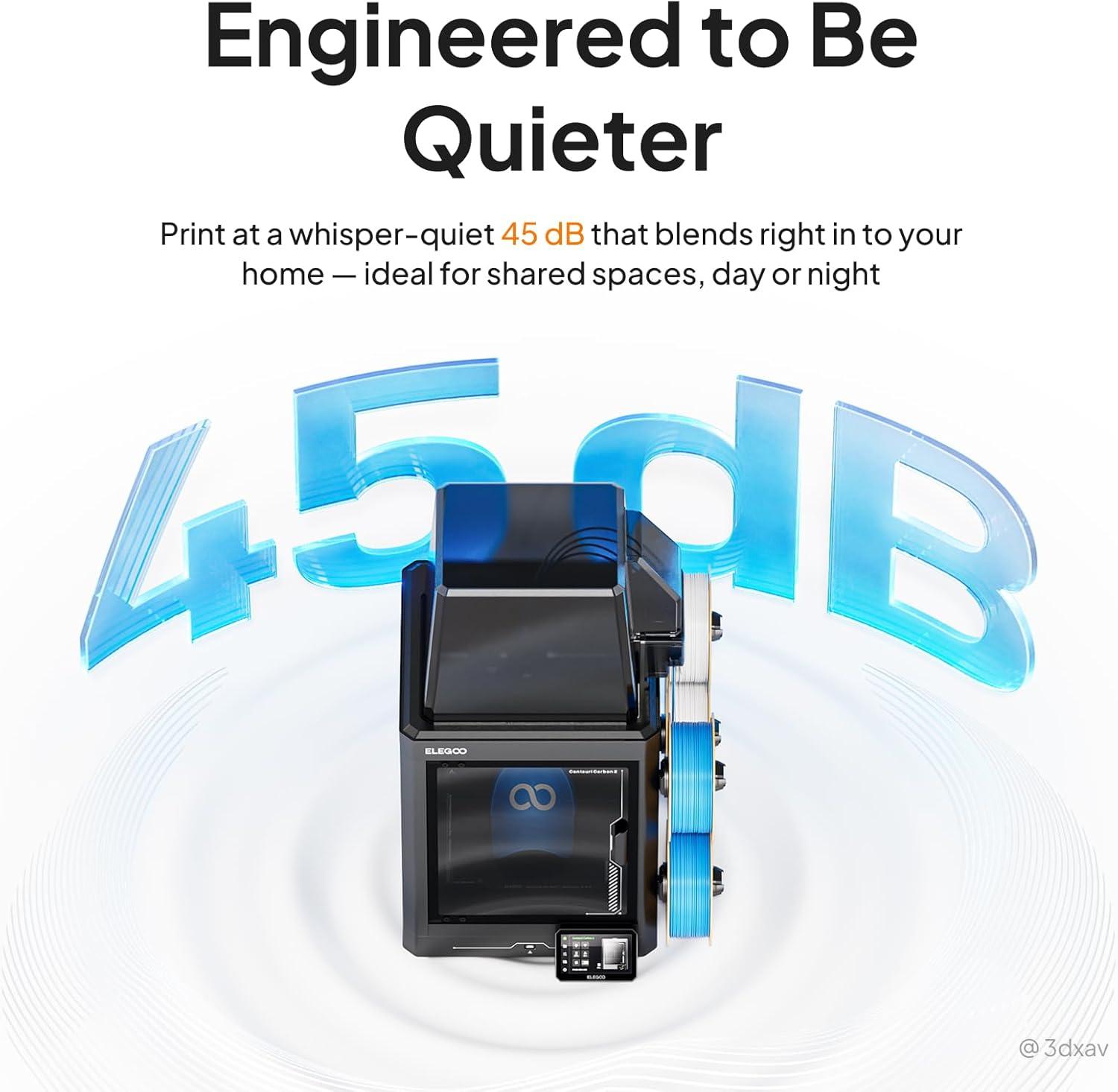 imageELEGOO Centauri Carbon 2 Combo Multi Color 3D Printer CoreXY 500mms High Speed Multicolor Printing with Canvas 1Click Full Auto Leveling and 350C HighTemp Nozzle 256x256x256mm Build VolumeCentauri Carbon 2 Combo