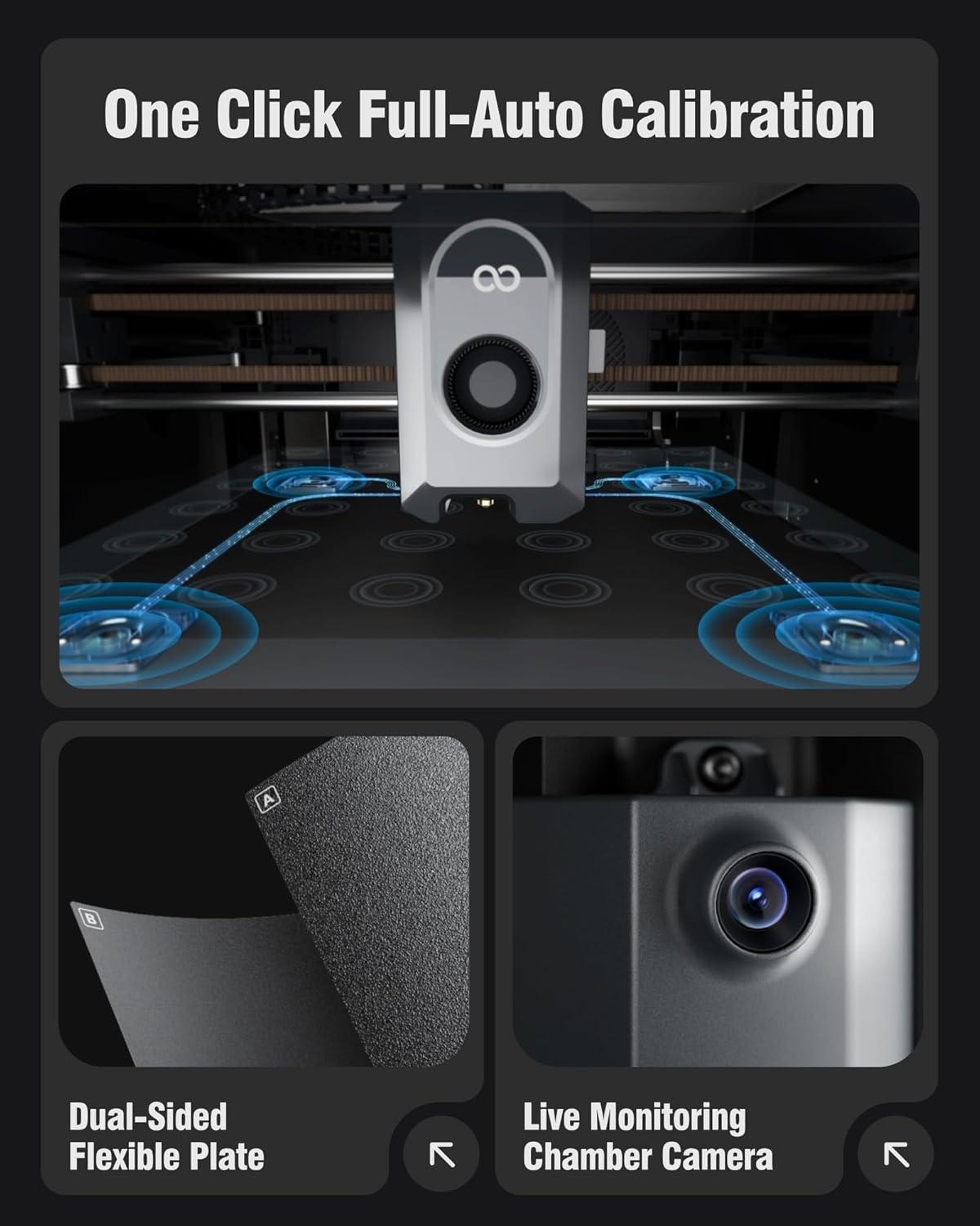 imageELEGOO Centauri Carbon 2 Combo Multi Color 3D Printer CoreXY 500mms High Speed Multicolor Printing with Canvas 1Click Full Auto Leveling and 350C HighTemp Nozzle 256x256x256mm Build VolumeCentauri Carbon