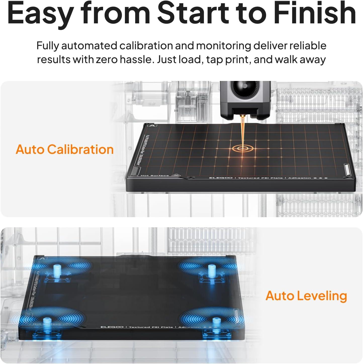 imageELEGOO Centauri Carbon 2 Combo Multi Color 3D Printer CoreXY 500mms High Speed Multicolor Printing with Canvas 1Click Full Auto Leveling and 350C HighTemp Nozzle 256x256x256mm Build VolumeCentauri Carbon 2 Combo
