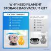 imageELEGOO Filament Vacuum Storage Kit with with Upgraded Auto Pump and Bags 20 Pack Vacuum Sealed Bags for Keeping 3D Printer Filament Dry138  126 inch20 Bags with Auto Pump