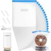 imageELEGOO Filament Vacuum Storage Kit with with Upgraded Auto Pump and Bags 20 Pack Vacuum Sealed Bags for Keeping 3D Printer Filament Dry138  126 inch20 Bags with Auto Pump