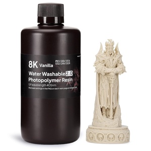 image:imageELEGOO Water Washable 3D Printer Resin 20 Fast Curing Photopolymer Resin for Mars Saturn Jupiter MSLA DLP LCD 3D Printing 385405nm UV Curing 3D Printing Liquid Blue 1000gVanilla