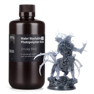 image:imageELEGOO Water Washable 3D Printer Resin 20 Fast Curing Photopolymer Resin for Mars Saturn Jupiter MSLA DLP LCD 3D Printing 385405nm UV Curing 3D Printing Liquid Blue 1000gSmoky Black