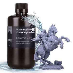 image:imageELEGOO Water Washable 3D Printer Resin 20 Fast Curing Photopolymer Resin for Mars Saturn Jupiter MSLA DLP LCD 3D Printing 385405nm UV Curing 3D Printing Liquid Blue 1000gCeramic Grey