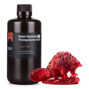image:imageELEGOO Water Washable 3D Printer Resin 20 Fast Curing Photopolymer Resin for Mars Saturn Jupiter MSLA DLP LCD 3D Printing 385405nm UV Curing 3D Printing Liquid Blue 1000gClear Red