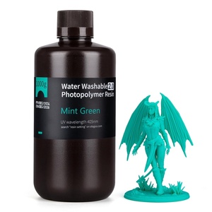 image:imageELEGOO Water Washable 3D Printer Resin 20 Fast Curing Photopolymer Resin for Mars Saturn Jupiter MSLA DLP LCD 3D Printing 385405nm UV Curing 3D Printing Liquid Blue 1000gMint Green