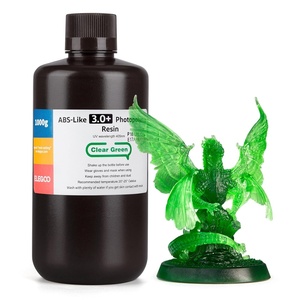image:imageELEGOO ABSLike Resin 30 Upgraded 3D Printer Photopolymer Resin Higher HeatResistance Fast Curing High Precision NonBrittle Yellow 2000gClear Green