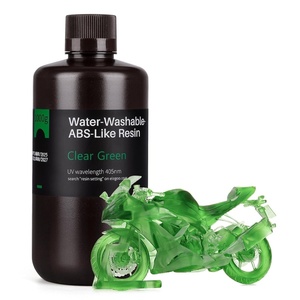 image:imageELEGOO Water Washable ABSLike 3D Printer Resin High Durability and Toughness Low Odor Wide Compatibility for 405nm Mars Saturn Jupiter MSLA DLP LCD 3D Printing Beige 1000gClear Green