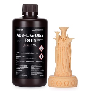 image:imageELEGOO ABSLike Ultra Resin with Extra Strength and Toughness Compatible with MSLADLPLCD Resin 3D Printer Perfect 3D Printer Resin for Tool Application Clear Red 1000gBeige